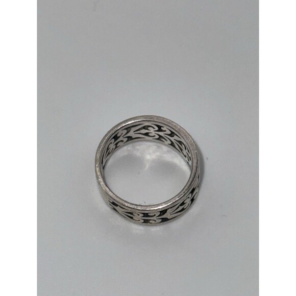 James Avery Retired Open Adorned Band Sterling Silver Ring Size 5 – 3.8g - Picture 5 of 11